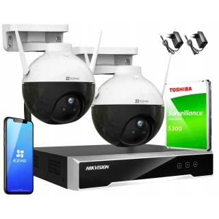 Övervakningsset trådlöst Hikvision Ezviz 2 kameror C8T WiFi FullHD 1TB