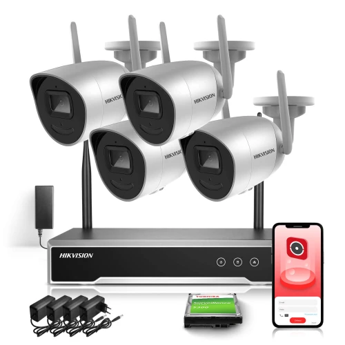 Övervakningsset trådlöst Hikvision 4 WiFi-kameror 4Mpx 1TB NK44W0H-1T(WD) / WIFIKIT-B4-4CH