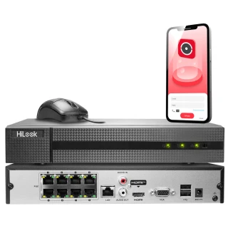 NVR-8CH-4MP/8P IP-registrator med 8 kanaler och POE HiLook av Hikvision