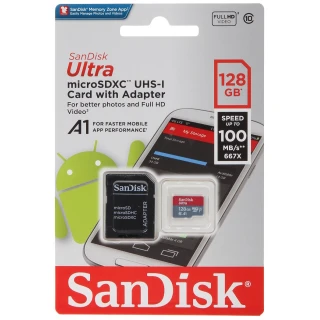 Minne kort SD-MICRO-10/128-SAND UHS-I, SDXC 128GB Sandisk