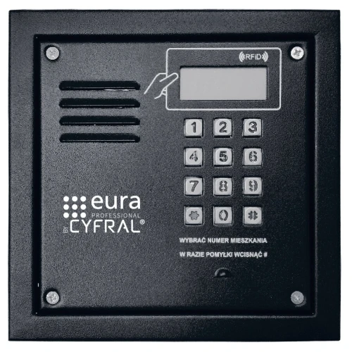 Digital panel CYFRAL PC-2000RE svart med RFiD-läsare och elektronik