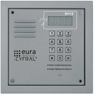 Digitalpanel CYFRAL PC-2000RE Silver med RFID-läsare och elektronik