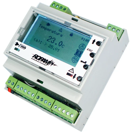 MultiGSM-LCD-HMI-D4M-2 panel i DIN-skenmonterat hölje