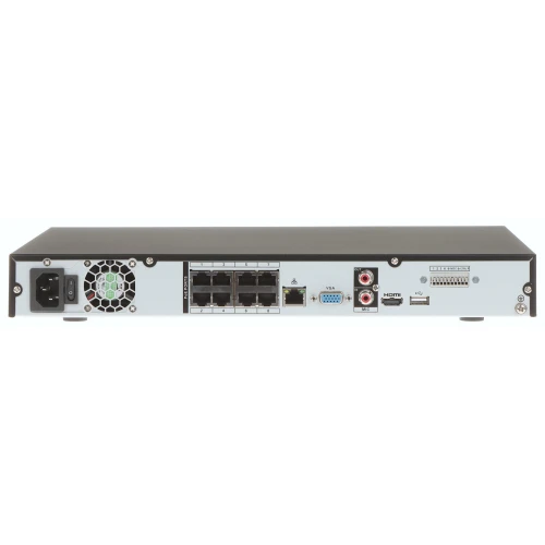IP-registrator NVR4208-8P-4KS2/L 8 kanaler + 8-portars POE-switch DAHUA