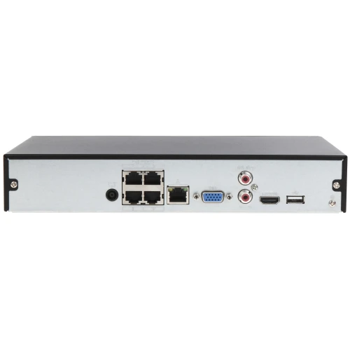 IP-registrator NVR4104HS-P-4KS2/L 4 kanaler +4-portars POE SWITCH DAHUA