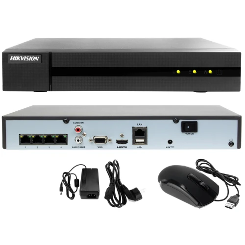 IP-övervakningsset Hikvision 4MPx IR 30m HWN-4104MH-4P 4x HWI-B140H