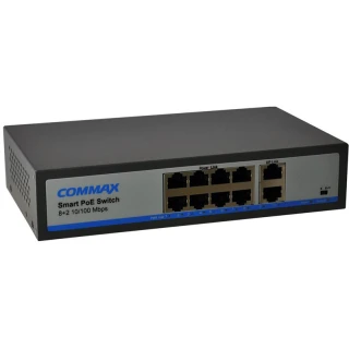 Switch med 10 portar CIOT-H8L2 COMMAX IP 8 POE 2 UPLINK
