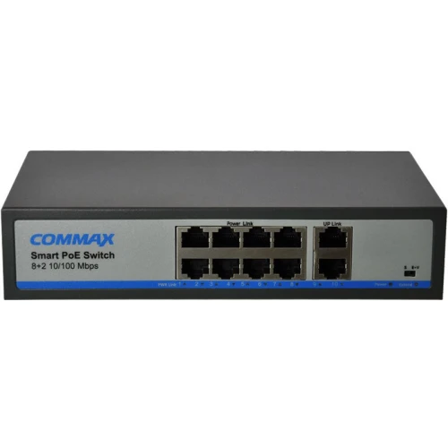 Switch med 10 portar CIOT-H8L2 COMMAX IP 8 POE 2 UPLINK