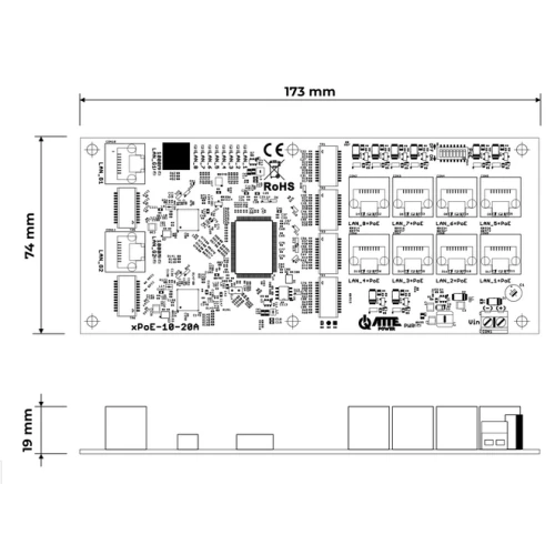 Switch PoE ATTE 10 portowy 8P+2G