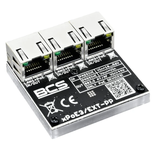 PoE-switch med 3 portar BCS-xPoE3/EXT-PP