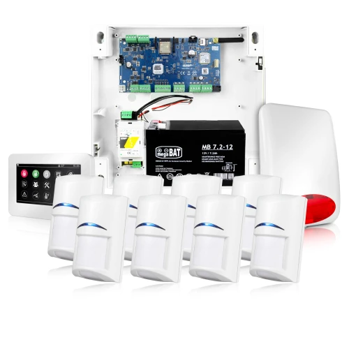NeoGSM-IP larmsystem, Vit, 8x sensor, GSM-meddelande, Wifi