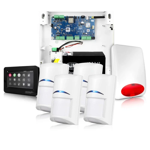 NeoGSM-IP Larmsystem, Svart, 4x sensor, GSM-meddelande, Wifi
