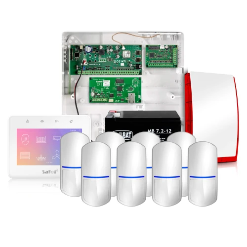 Satel Integra 32 larmsystem, Vit, 8x sensor, Mobilapp, Notifiering