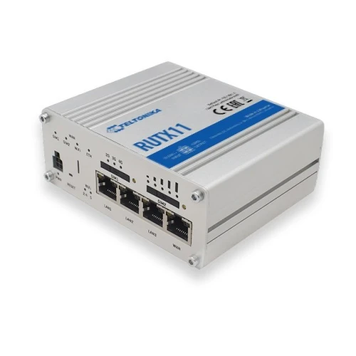 Teltonika RUTX11 (US) | Professionell industriell 4G LTE-router | Cat 6, Dual Sim, 1x Gigabit WAN, 3x Gigabit LAN, WiFi 802.11 AC