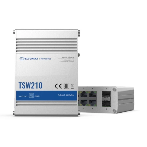 Teltonika TSW210 | Switch | 8x RJ45 1000Mb/s, 2x SFP