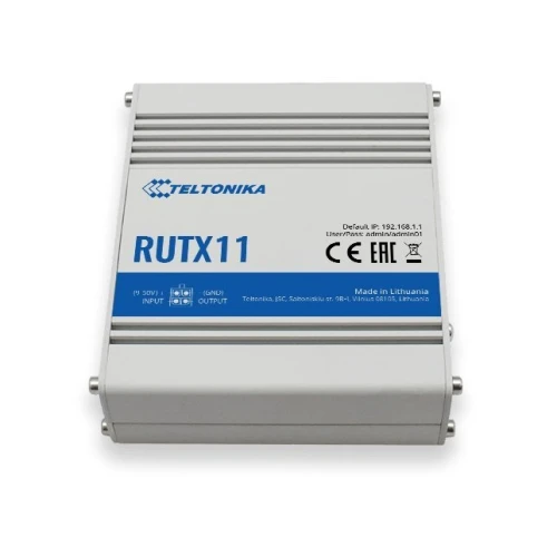 Teltonika RUTX11 | Professionell industriell 4G LTE-router | Cat 6, Dual Sim, 1x Gigabit WAN, 3x Gigabit LAN, WiFi 802.11 AC