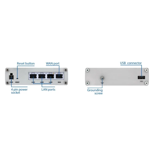 Teltonika RUTX08 | Industriell router | 1x WAN, 3x LAN 1000 Mb/s, VPN
