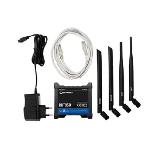 Teltonika RUT950 | Professionell industriell 4G LTE-router | Cat.4, WiFi, Dual Sim, 1x WAN, 3X LAN, RUT950 U022C0