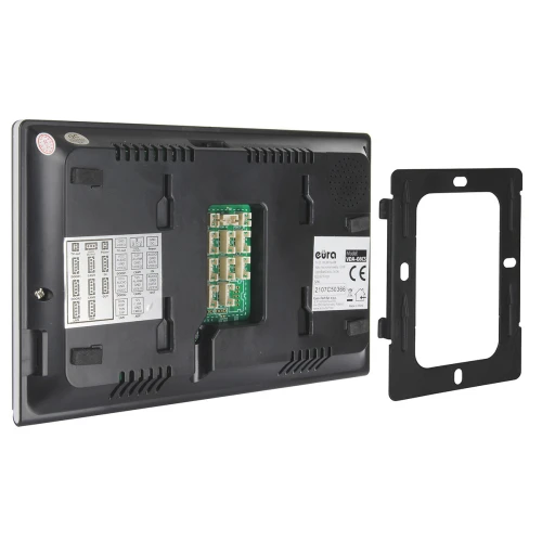 Videodörrtelefon EURA VDP-82C5 - dubbel familj svart 2x LCD 7'' FHD stöd för 2 ingångar kamera 1080p RFID-läsare yta