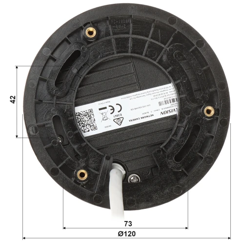 Vandal-säker IP-kamera DS-2CD2546G2-IS(2.8MM)(C)(BLACK) ACUSENSE - 4 Mpx HIKVISION