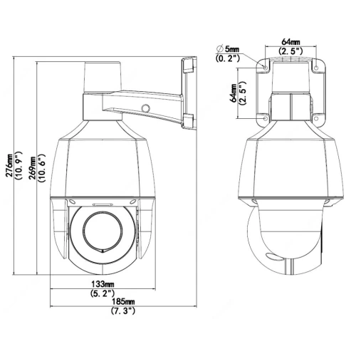 IP-kamera för snabb rotation utomhus IPC675LFW-AX4DUPKC-VG - 5Mpx 2.8... 12mm UNIVIEW