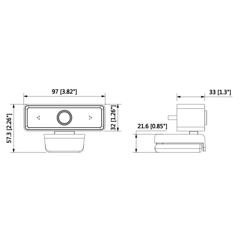 USB-webbkamera HAC-UZ3-A-0360B-ENG Full HD DAHUA