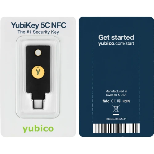 Yubico YubiKey 5C NFC - U2F FIDO/FIDO2 hårdvarunyckel