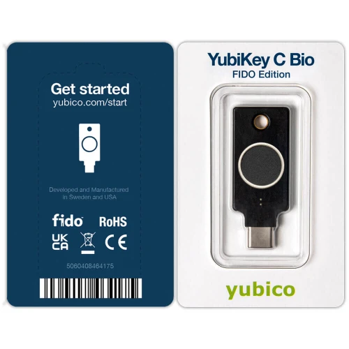 Yubico YubiKey C Bio - Biometrisk hårdvarunyckel U2F FIDO/FIDO2