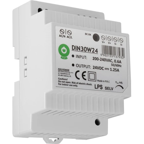 DIN-skena strömförsörjning DIN30W24 24V