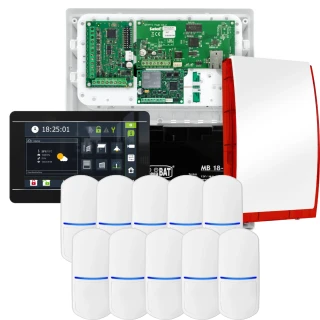 SATEL INTEGRA 32 larmpaket, 10x detektor, siren, svart manipulator INT-TSI-B, LTE-kommunikation