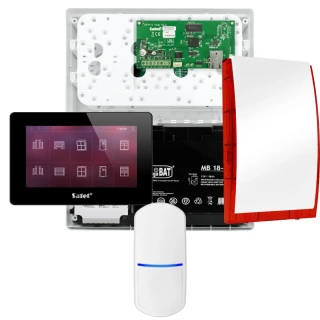 SATEL INTEGRA 32 larmpaket, 1x detektor, siren, svart manöverpanel INT-TSH2-B
