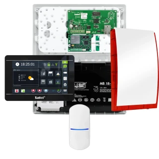 SATEL INTEGRA 32 larmpaket, 1x detektor, siren, svart manöverpanel INT-TSI-B, LTE-kommunikation