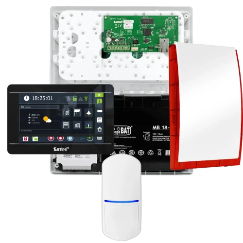 SATEL INTEGRA 32 larmpaket, 1x detektor, siren, svart manöverpanel INT-TSI-B