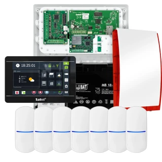 SATEL INTEGRA 32 larmpaket, 7x detektor, siren, svart manipulator INT-TSI-B, LTE-kommunikation