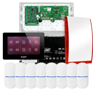 SATEL INTEGRA 32 larmpaket, 8x PET-detektor, siren, svart manipulator INT-TSH2-B