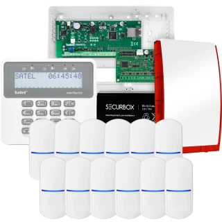 SATEL PERFECTA 32 IP larmset, 12x detektor, siren, manöverpanel