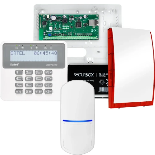 SATEL PERFECTA 32 IP larmpaket, 1x PET-detektor, siren, manöverpanel