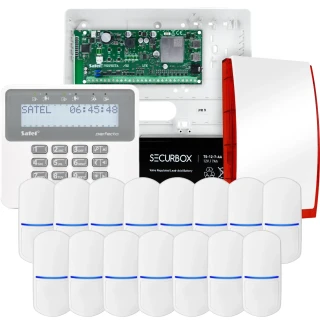 SATEL PERFECTA 32 LTE larmset, 15x detektor, siren, manöverpanel
