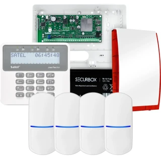 SATEL PERFECTA 32 LTE larmpaket, 4x PET-detektor, siren, manöverpanel