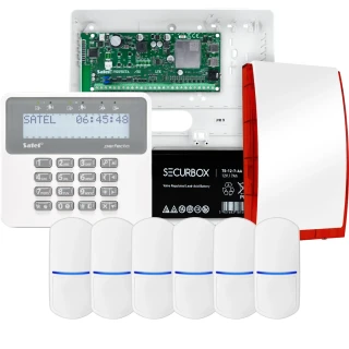 SATEL PERFECTA 32 LTE larmset, 6x detektor, siren, manöverpanel