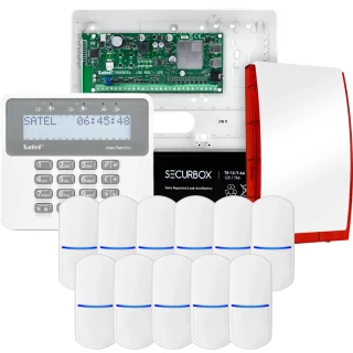 SATEL PERFECTA 32-WRL LTE larmpaket, 11x detektor, siren, manöverpanel