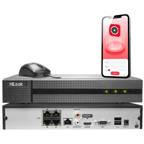 Övervakningspaket 2x Roterande kamera PTZ-N4MP, 4Mpx, PoE, H.265+ Hilook Hikvision