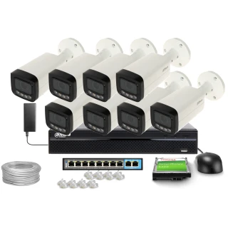 Övervakningspaket 8x IPC-HFW3849T-ZAS-IL-27135, 8Mpx, IR 60m, WDR 120dB