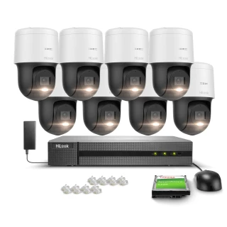 Övervakningskit 8x PTZ-kamera PTZ-N4MP, 4Mpx, PoE, H.265+ Hilook Hikvision