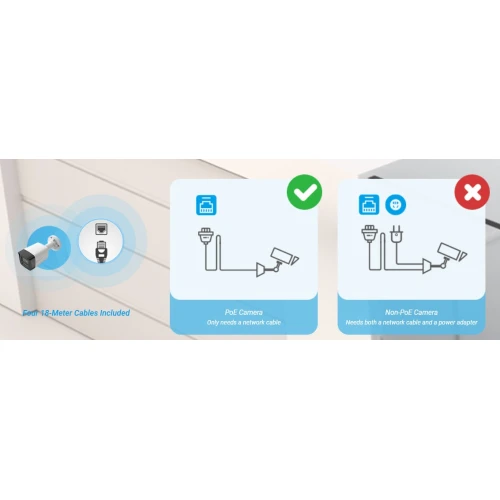 EZVIZ övervakningssats 4x PoE-kamera 8Mpx, inspelare, 2TB hårddisk