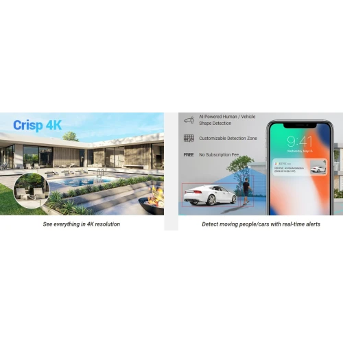 EZVIZ övervakningssats 4x PoE-kamera 8Mpx, inspelare, 2TB hårddisk