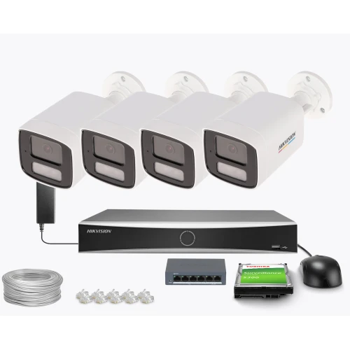 Zestaw do monitoringu Hikvision 4x DS-2CD1047G3H-LIUF,  2.8mm, 4Mpx, IR+LED 30m, WDR 120dB