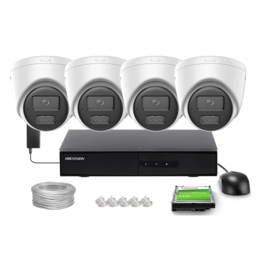 Zestaw do monitoringu IP Hikvision 4x DS-2CD1361G2-LIU, 6Mpx, Smart Hybrid Light