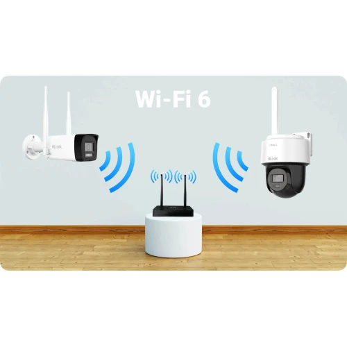 Wi-Fi övervakningssats HiLook by Hikvision EasyLink WIFIKIT-BP4-4CH + WIFICAM-PT4