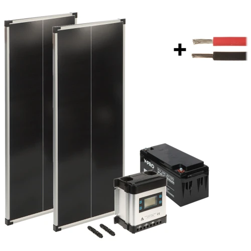 Fotovoltaiskt set SP-KIT-2X100/65/MPPT-LCD 540Wh